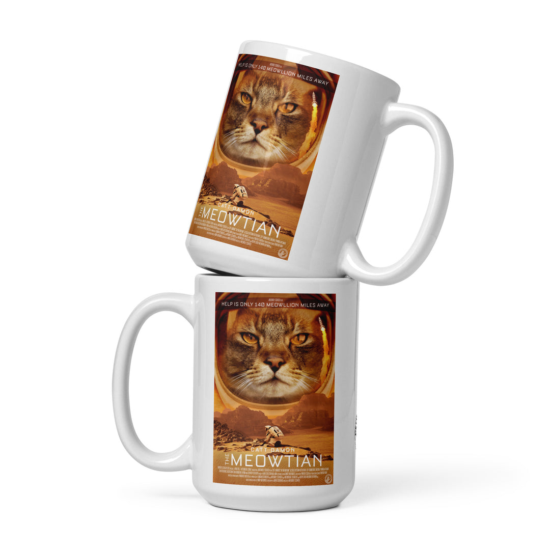 Weißer, glänzender Becher