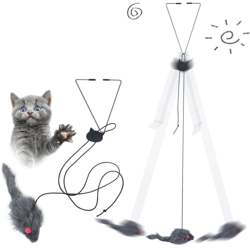 Telescopic Hanging Cat Toy With Mouse Shape