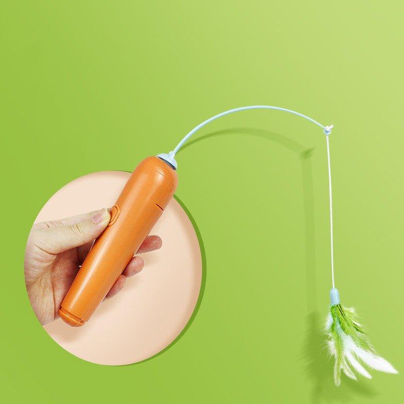 2 In 1 Pet Cat Toy With Feather For Self-Play Cat Turntable Pets