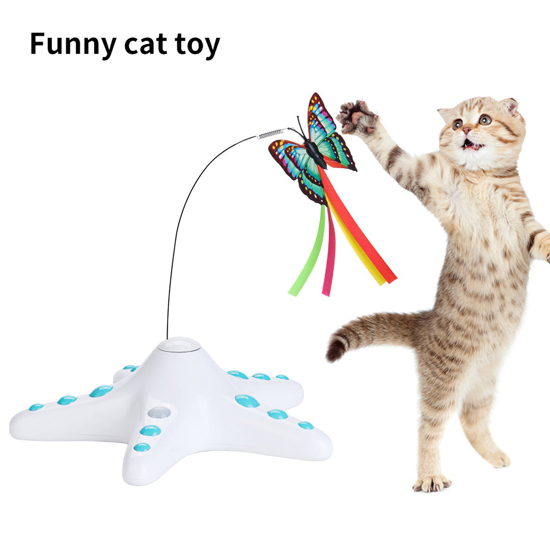 Electric Cat Toys With Fluttering Butterfly