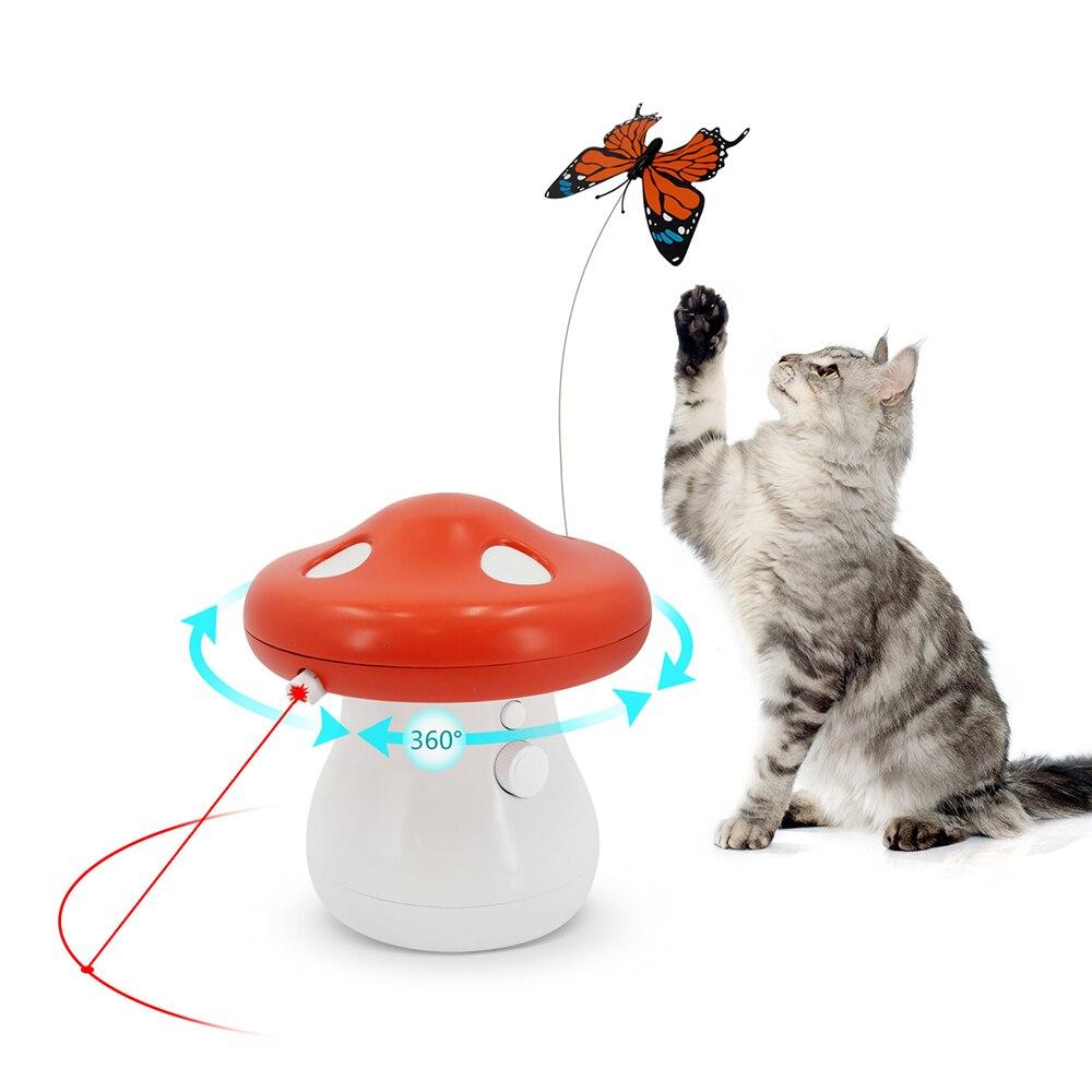 Cat Electric Rotating Mushroom Interactive Toy