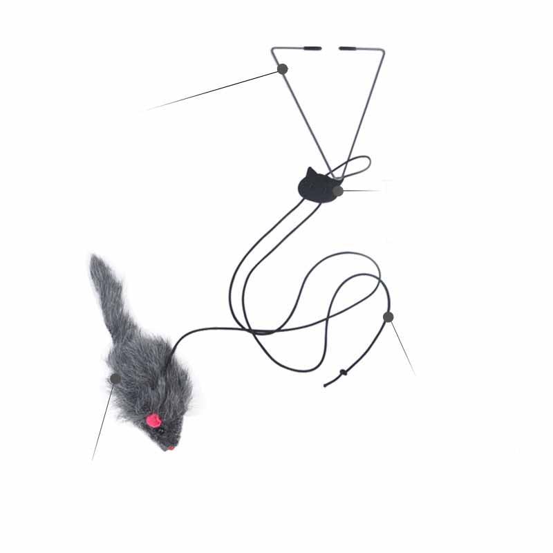 Telescopic Hanging Cat Toy With Mouse Shape